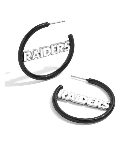 Women's Las Vegas Raiders Enamel Hoop Earrings