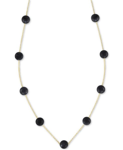 EFFY® Lapis Lazuli (6mm) 18" Statement Necklace in 14k Gold (Also in Onyx)