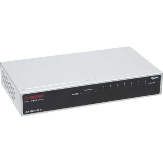Longshine LCS-GS7108-E - Switch - 8 x 10/100/1000 - Switch - 1 Gbps