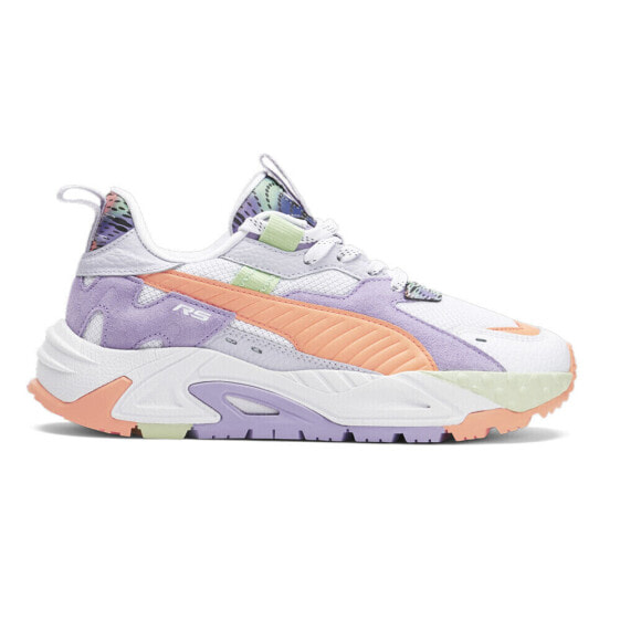 Puma RsTrck Feelin' Extra Lace Up Womens Orange, Purple, White Sneakers Casual
