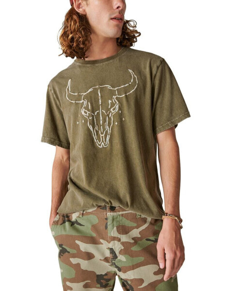 Men's Steer Skull Short Sleeves T-shirt