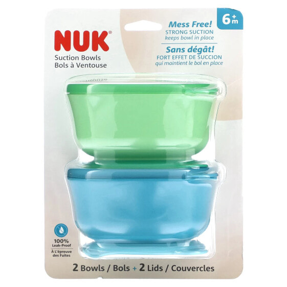 Посуда для кормления NUK Suction Plates, 6M+, 2 шт.