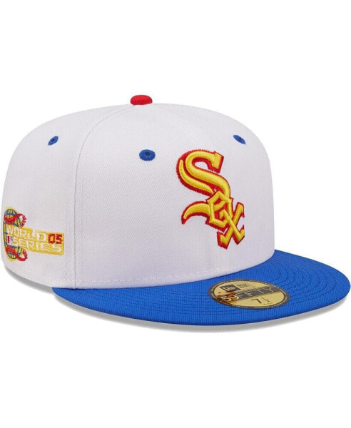 Головной убор бейсболка New Era Chicago White Sox 2005 World Series Cherry Lolli 59Fifty White, Royal (для мужчин)