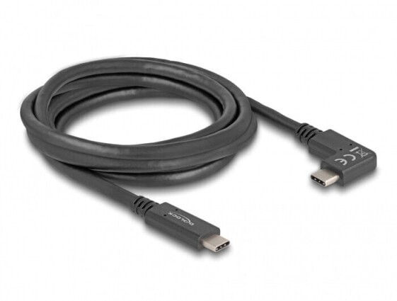 Delock 80038, 2 m, USB C, USB C, 5000 Mbit/s, Black