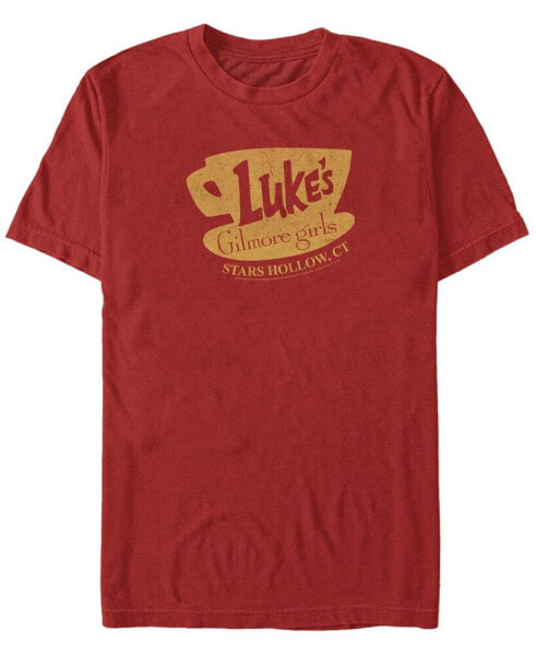 Men's Gilmore Girls Lukes Distressed Short Sleeve T-shirt