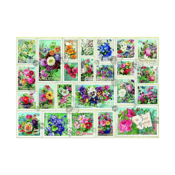 Пазл сборный Bluebird Collagen Puzzle "Коллекция цветочных марок"