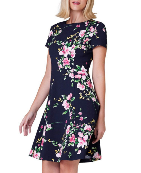 Women's Printed Side-Seamed Fit & Flare Dress