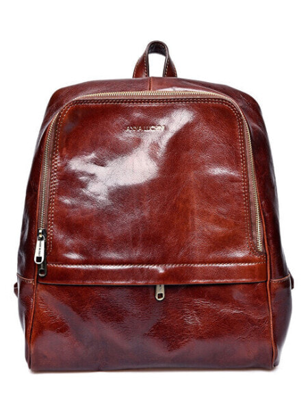 Dámský kožený batoh AL3132 Marrone