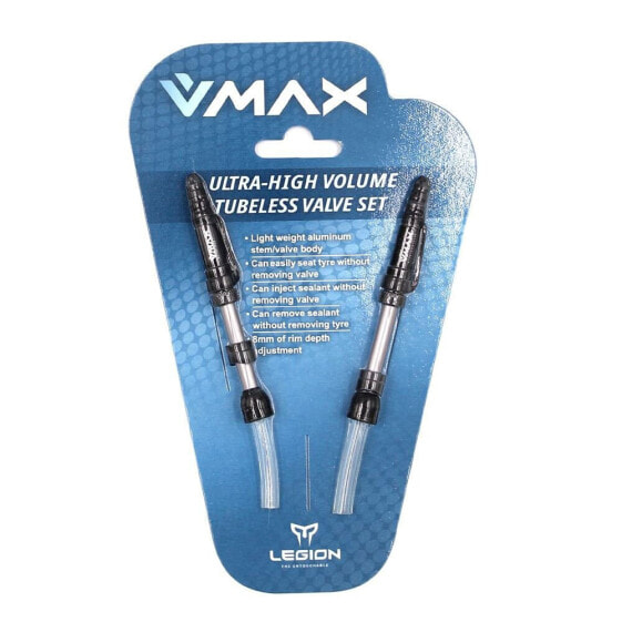 Клапаны для бескамерных колес LEGION V-Max Tubeless Presta 37-45 мм (2 шт)