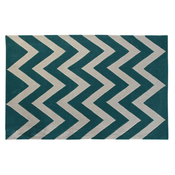 Ковер полиэстер DKD Home Decor Зигзаг Двухцветный 120 x 180 x 2 см