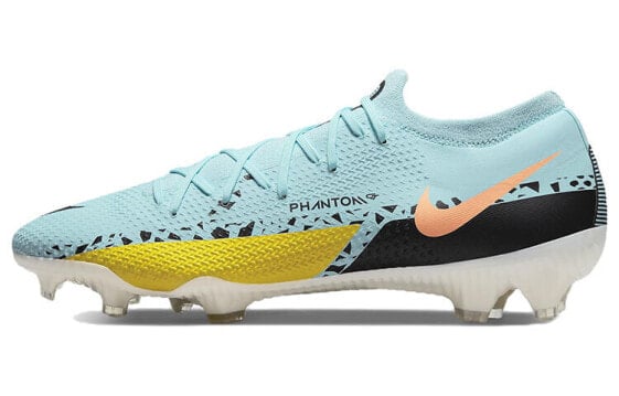 Футбольные бутсы Nike Phantom GT2 Pro FG мужские и женские сине-желтые