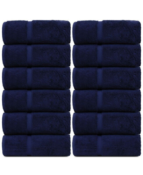 Luxury Hotel Spa Towel Turkish Cotton Wash Cloths, Set of 12