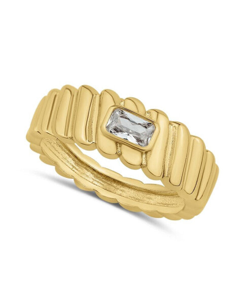 Cubic Zirconia 18K Gold Plated Ring