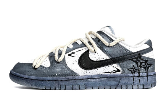 Кроссовки Nike Dunk Low черно-серо-белые