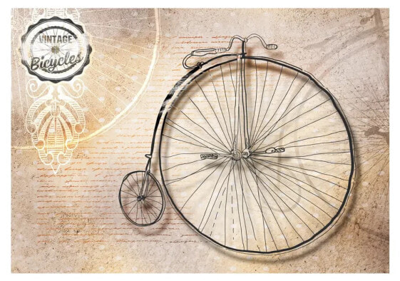 Fototapete Vintage bicycles sepia