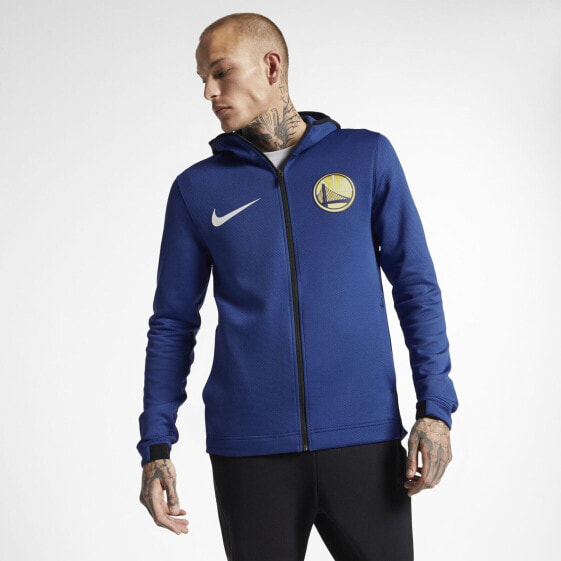 [940128-495] Mens Nike NBA Golden State Warriors Showtime Therma Flex Full-Zip H