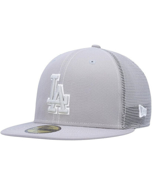 Men's Gray Los Angeles Dodgers 2023 On-Field Batting Practice 59FIFTY Fitted Hat