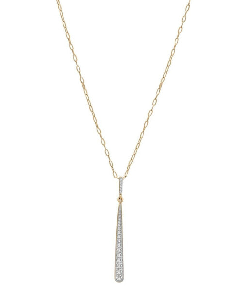 Diamond Graduated 18" Pendant Necklace (1/3 ct. t.w.) in 10k Gold, Created for Macy's