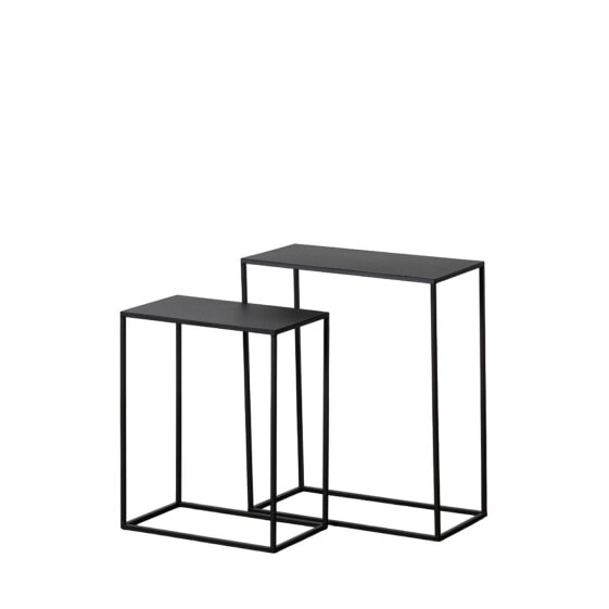 Set of 2 tables Black Iron 50 x 25 x 60 cm (2 Units)