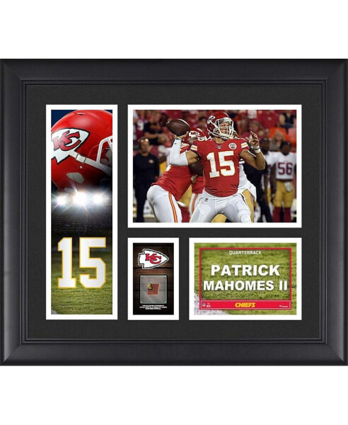 Patrick Mahomes II Kansas City Chiefs Framed 15" x 17" Player Collage with a Piece of Game-Used Football