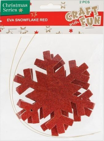 Craft with Fun Ozdoba płatek śniegu czerwony