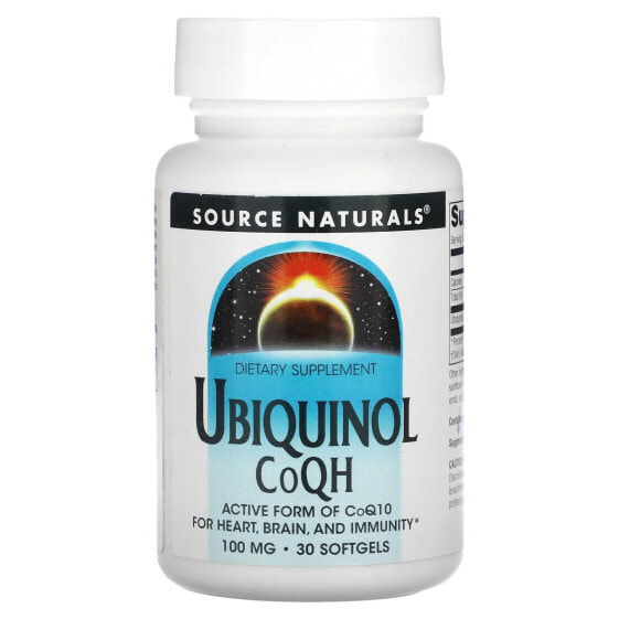 Ubiquinol, CoQH, 100 mg, 30 Softgels