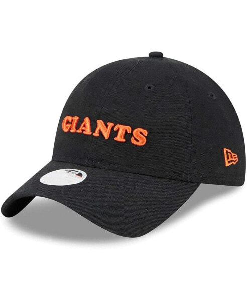 Бейсболка с отрегулированной посадкой New Era женская черная San Francisco Giants Shoutout 9TWENTY