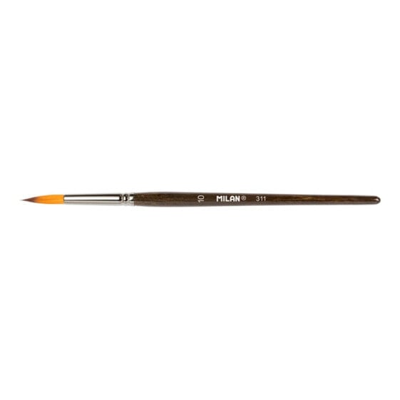 MILAN Polybag 6 Round Synthetic Bristle Paintbrushes Series 311 Nº 10