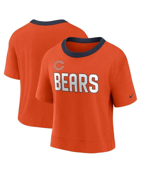 Women's Orange Chicago Bears High Hip Fashion Cropped Top