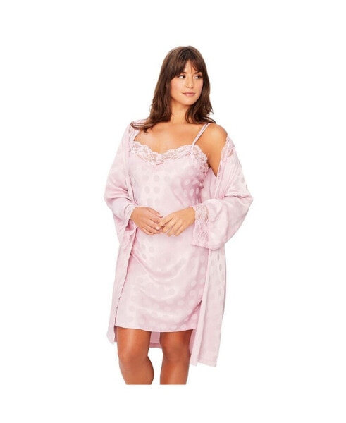 Plus Size The Luxe Satin Short Peignoir Set