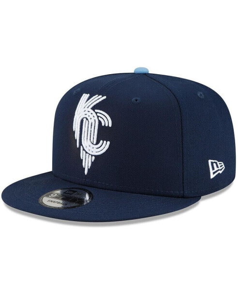 Men's Navy Kansas City Royals City Connect 9FIFTY Snapback Adjustable Hat