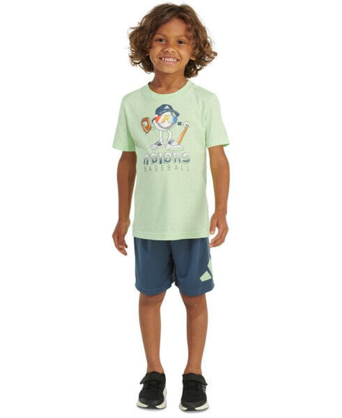 Toddler & Little Boys Essential T-Shirt & Shorts, 2 Piece Set