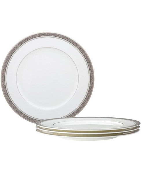 Summit Platinum Set of 4 Dinner Plates, Service For 4