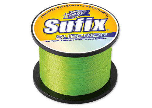 Sufix Superior Monofilament Fishing Line, 25 Lb., 4710 Yds, Hi-Vis Yellow