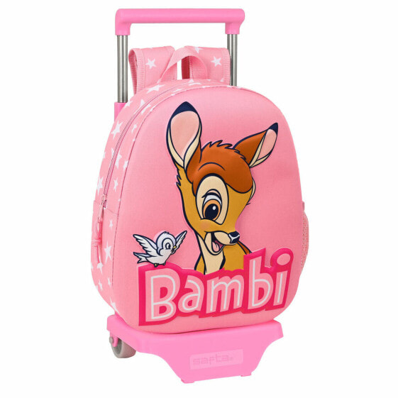 Школьный рюкзак 3D с колесиками Disney M020H Розовый 27 x 32 x 10 cm