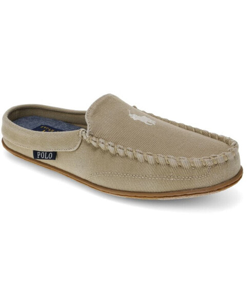 Women's Collins Washed Twill Fabric Moccasin Mule Slippers