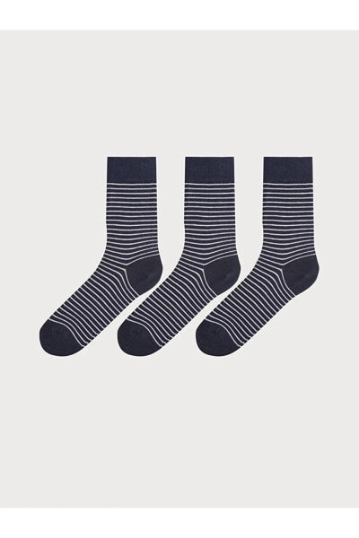 LCWAİKİKİ Çizgili Erkek Soket Çorap 3'lü