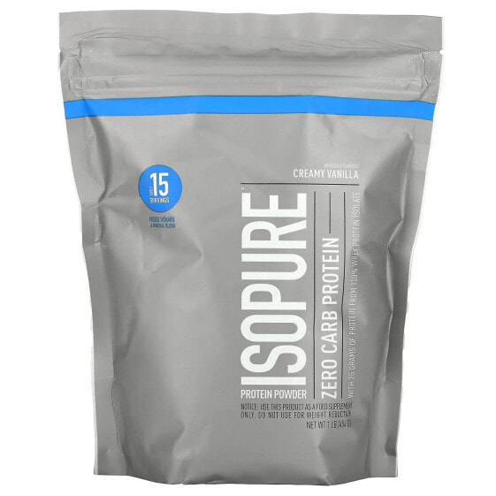 Isopure, без углеводов, протеиновый порошок, ванильный крем, 454 кг (1 фунт)