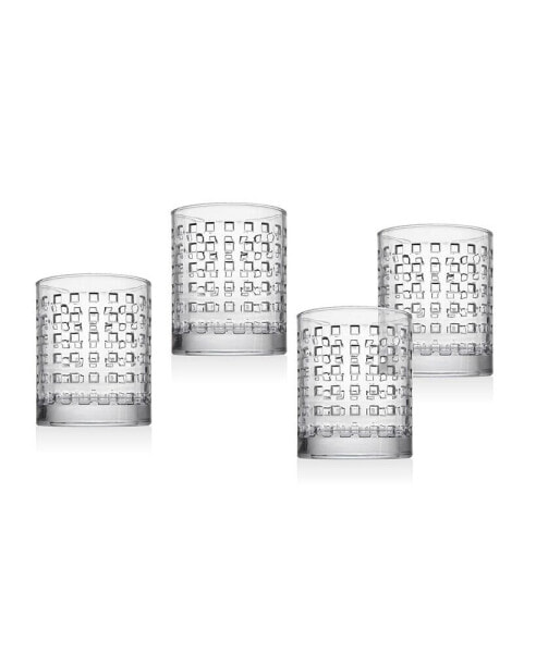 West Street Double Old-Fashioned Glasses, Set of 4