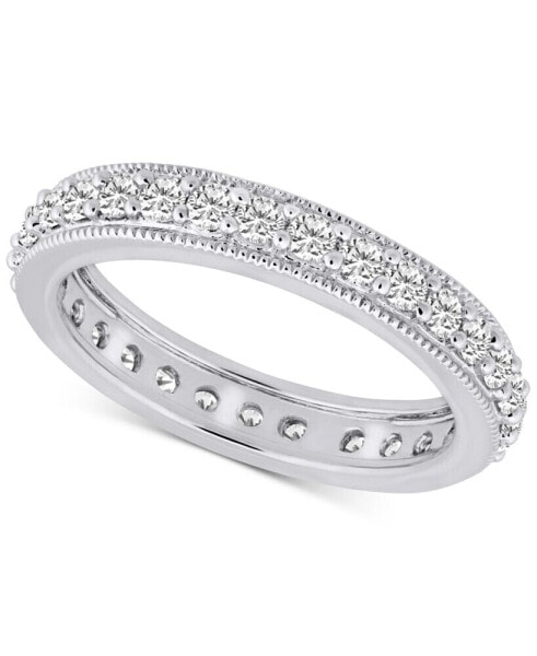 Diamond Beaded Edge Eternity Band (7/8 ct. t.w.) in 14k Gold