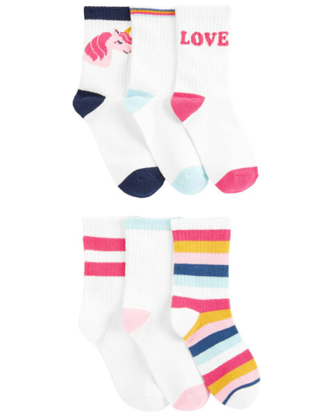 Kid 6-Pack Crew Socks 8-14