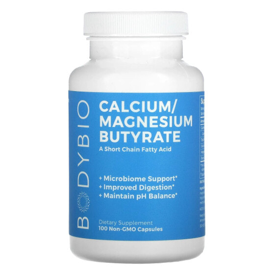 Витаминно-минеральный комплекс BodyBio Calcium/Magnesium Butyrate, 250 капсул