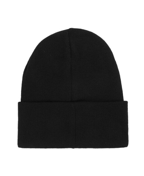 Men's Wo Woven NB Logo Cuffed Knit Beanie, One Size, Black