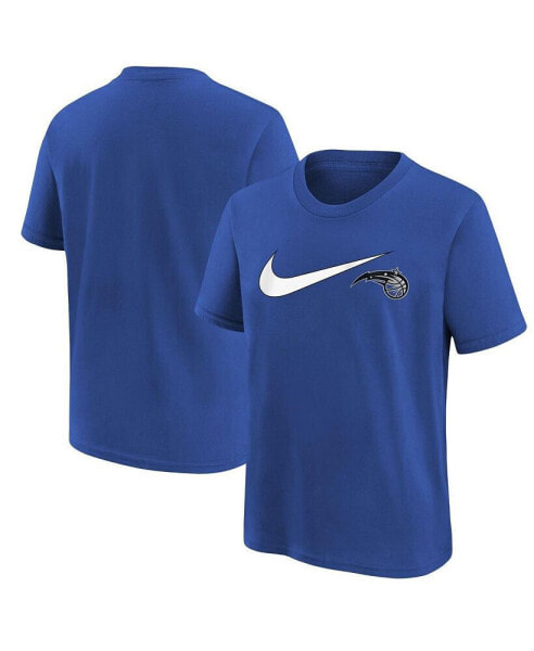 Big Boys and Girls Blue Orlando Magic Swoosh T-shirt