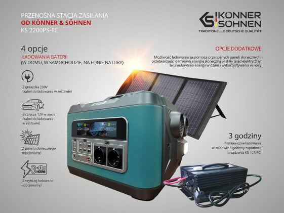 Портативная электростанция Könner & Söhnen KS 2200PS-FC 2200 Вт.
