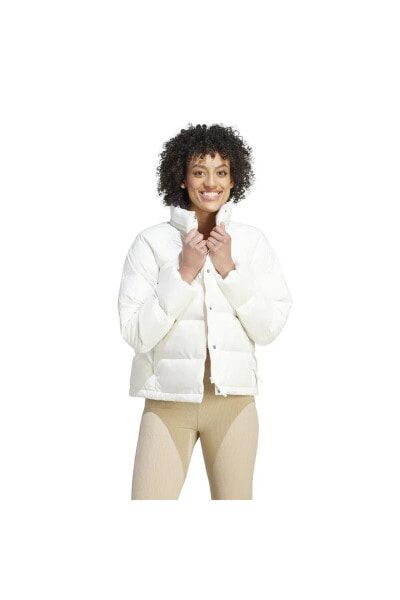 Куртка спортивная Adidas Женская Белая с капюшоном Ik3195