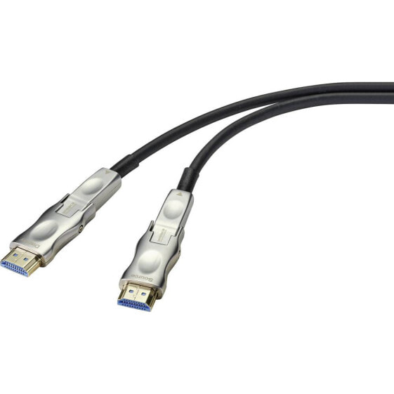 SpeaKa Professional SP-9538580 - 20 m - HDMI Type D (Micro) - HDMI Type D (Micro) - Audio Return Channel (ARC) - Silver - Black