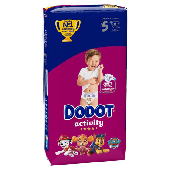 DODOT Activity Size 5 52 Units Diapers