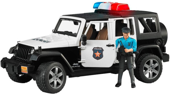 Игрушечная машинка Bruder Jeep Wrangler Unlimited Rubicon Полиция, с фигуркой, с световыми и звуковыми эффектами