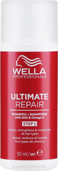 Shampoo für alle Haartypen - Wella Professionals Ultimate Repair Shampoo With AHA & Omega-9 50 ml